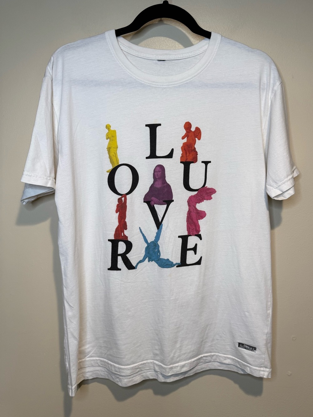 LOUVRE Museum Colorful Graphic T-Shirt SIZE xl but see measurements